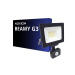 Noxion LED-Scheinwerfer Beamy G3.1 Schwarz 30W 3300lm 110D - 840 Kaltweiß | IP65 - Bewegungs- und Lichtsensor - Symmetrisch 