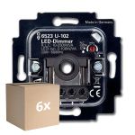 Mehrfachpackung 6x Busch-Jaeger 6523U-102 Rotary LED Dimmer 6512-0-0334 2W -100W 50/60Hz