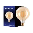 Noxion Lucent LED E27 Globe Fadenlampe Messing 125mm 7.2W 630lm - 822 Extra Warmweiß | Ersatz für 60W